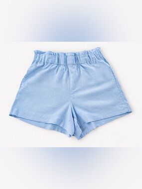 A New Day Women’s Light Blue Linen Blend Shorts Size M Elastic Waist